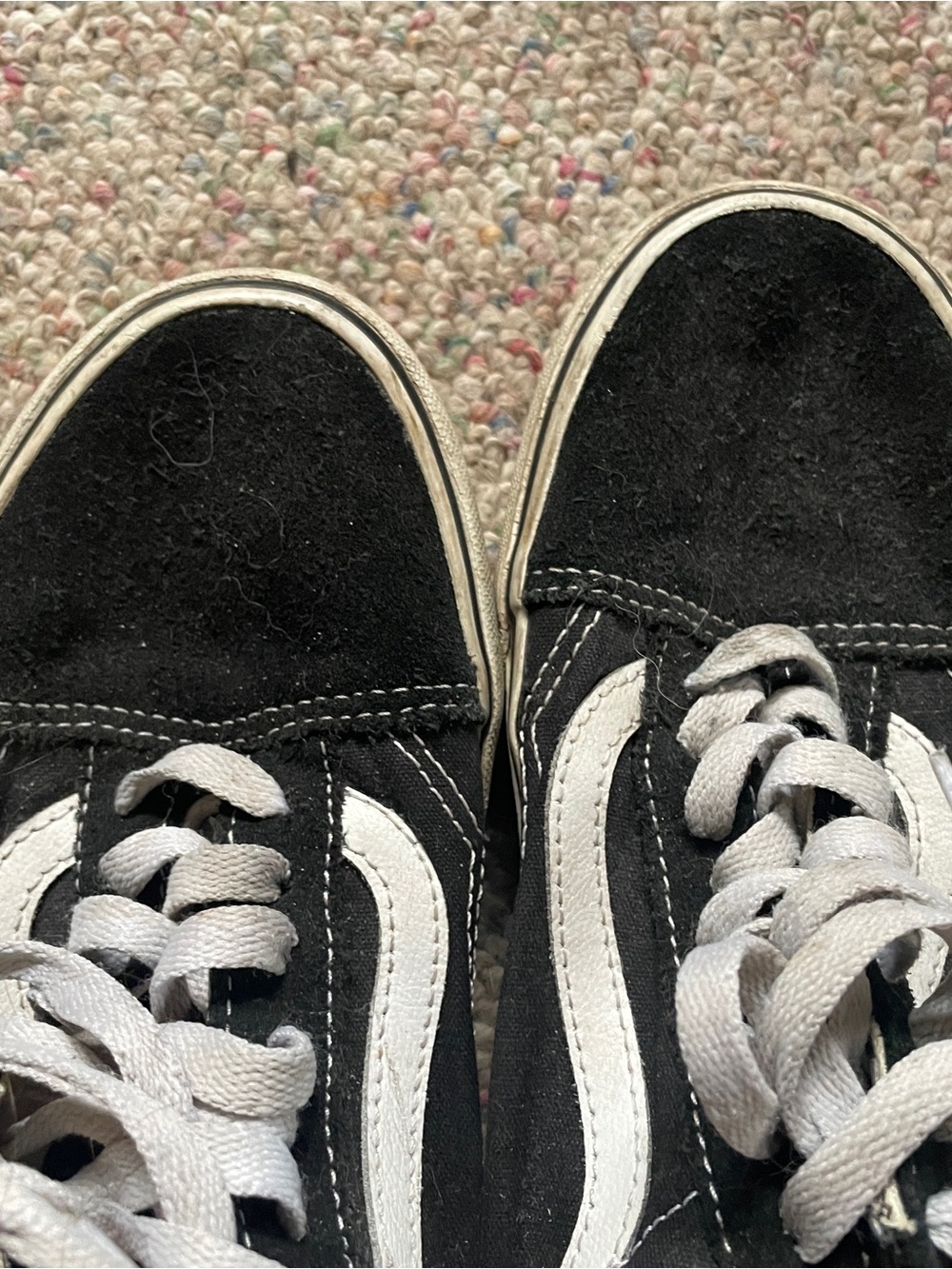 Vans Black and White Old Skool Low-Top Skate Sneakers - Picture 3 of 6